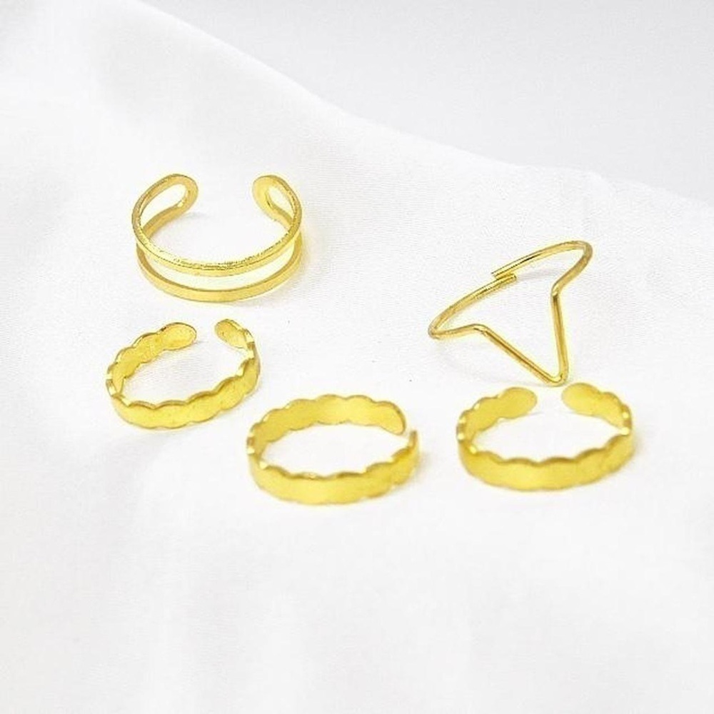 Gold Stacking Ring Set - Picture 3 of 7